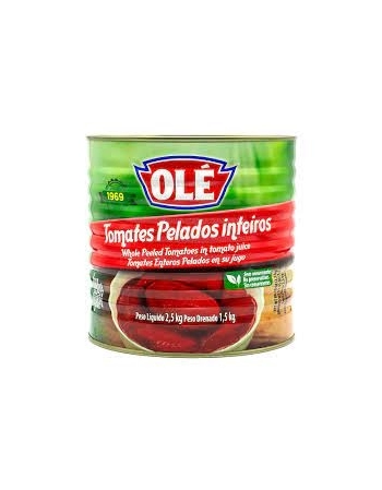 TOMATE PELADO INTEIRO OLE CX6X2,5KG/LT