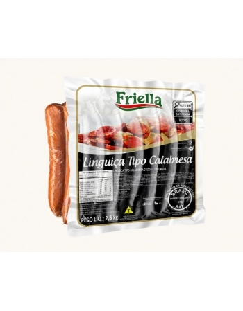 Linguica Calabresa Curva Friella Cx4X2,5Kg