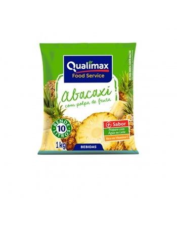 SUCO EM PO SABOR ABACAXI QUALIMAX CX10X1KG