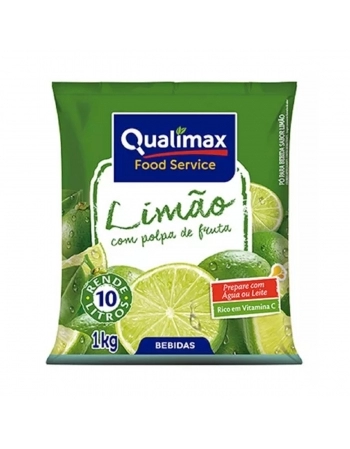 SUCO EM PO SABOR LIMAO QUALIMAX CX10X1KG